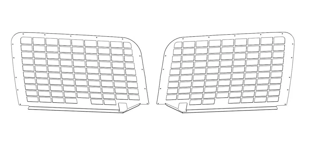 35-16035 – WESTIN Window Guard, Side Windows Of Police Vehicle Powder Coated Black Steel Set Of 2